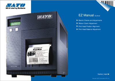 SATO 408E/412E Barcode Printer User Manual