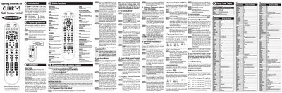 universalremote UR5L-8700L UR5L-8720L Operating Instructions For CLIKR -5 Cable Remote Control - cover page