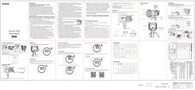 Aputure Amaran 100d LED Photography Light User Manual
