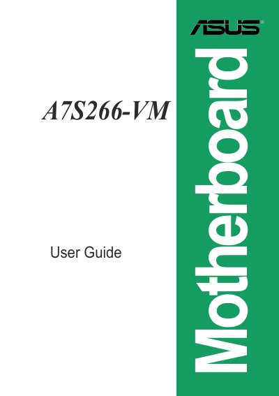 ASUS system board A7S2666-VM User Guide