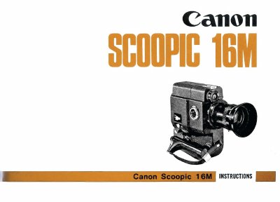 Canon Scoopic 16M User Manual - cover page