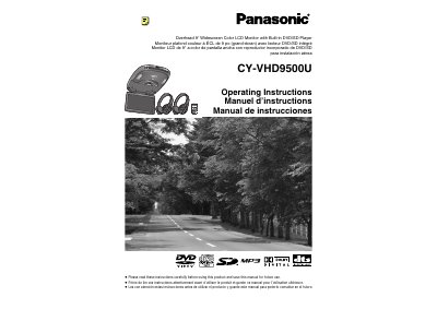 Panasonic CY-VHD9500U Overhead Monitor Operating Instructions - cover page