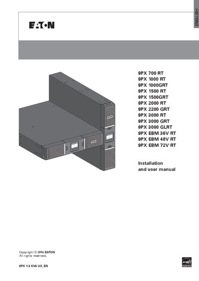 Eaton 9PX 1-3 KVA UPS User Manual - cover page