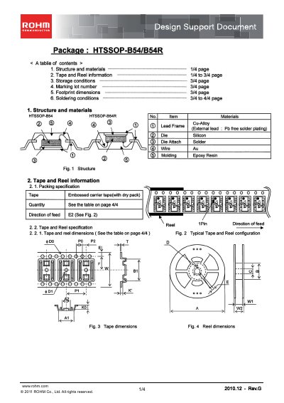 ROHM HTSSOP-B54/B54R Package Design Support Document - cover page