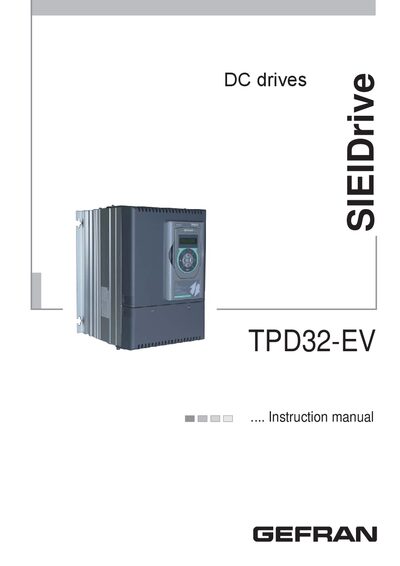 Gefran TPD32-EV Drive Instruction Manual - cover page