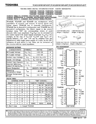 TOSHIBA TC4051BP/BF/BFN/BFT TC4052BP/BF/BFN/BFT TC4053BP/BF/BFN/BFT handbook(1)(1)