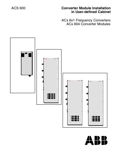 ABB ACS 600 Installation Guide - cover page