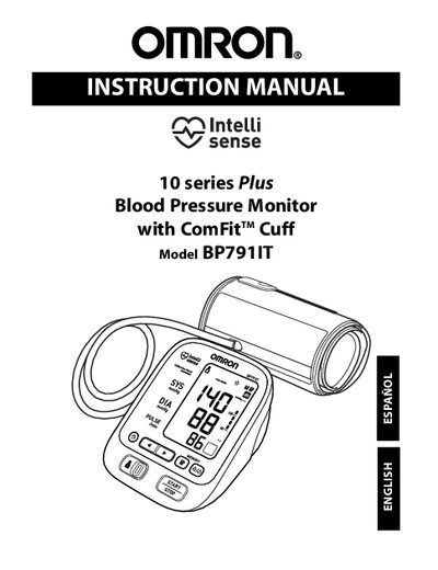 Omron BP791IT 10 Series Plus Blood Pressure Monitor User Manual - cover page