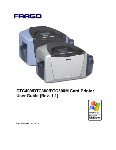 Fargo DTC400/DTC300/DTC300M Card Printer User Guide - cover page