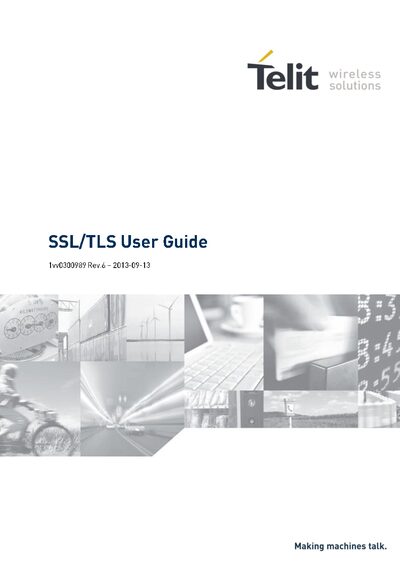 Telit Various Modules SSL/TLS AT Commands Guide - cover page