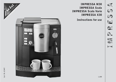 Jura Impressa M30 Espresso Machine User Manual - cover page