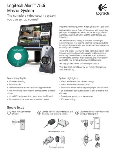 Logitech 750i Security Camera User Manual - cover page