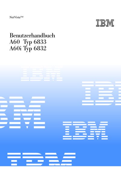 IBM A60 (Typ 6833) / A60i (Typ 6832) User Manual - cover page