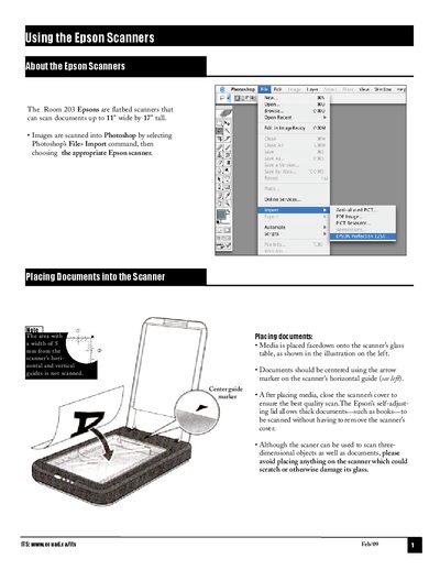 Epson Perfection 1250 Scanner Quick Start Guide - cover page