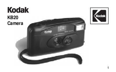Kodak KB20 Camera User Manual - cover page