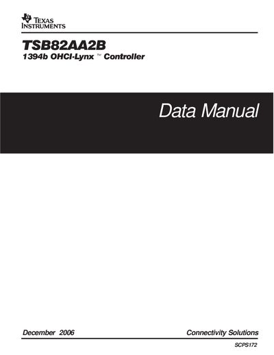 Texas Instruments TSB82AA2B OHCI-Lynx Controller Data Manual