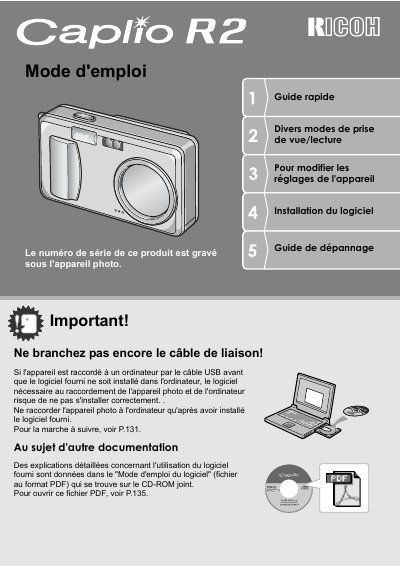 Ricoh Caplio R2 Digital Camera User Guide