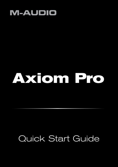 M-Audio Axiom Pro Quick Start Guide - cover page