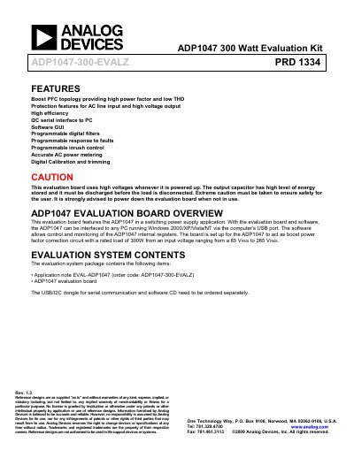 ANALOG DEVICES PRD 1334 handbook