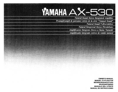YAMAHA AX-530 Manual - cover page