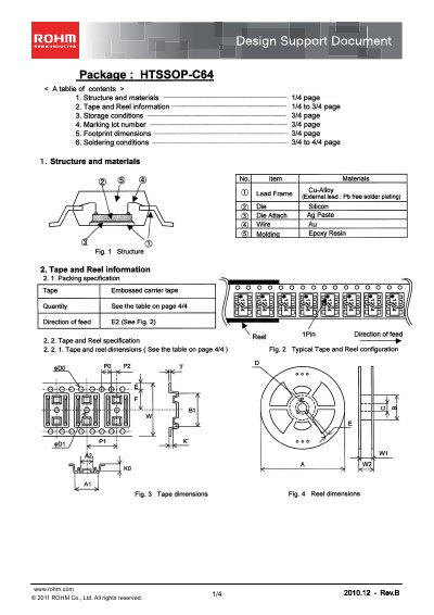 ROHM HTSSOP-C64 Design Support Document - cover page