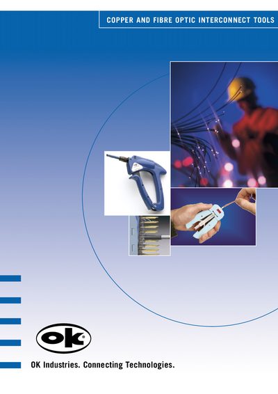 OK Industries Copper and Fibre Optic Interconnect Tools Catalog - cover page