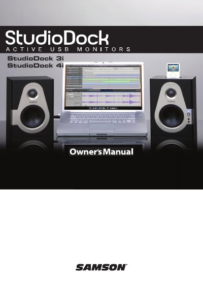 Samson StudioDock 3i/4i Active USB Monitors User Manual - cover page