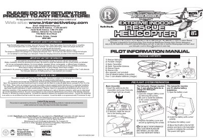 RadioShack BladeRunner Extreme Indoor Rescue Helicopter User Manual - cover page