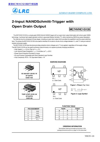 MC74VHC1G135 Datasheet - cover page