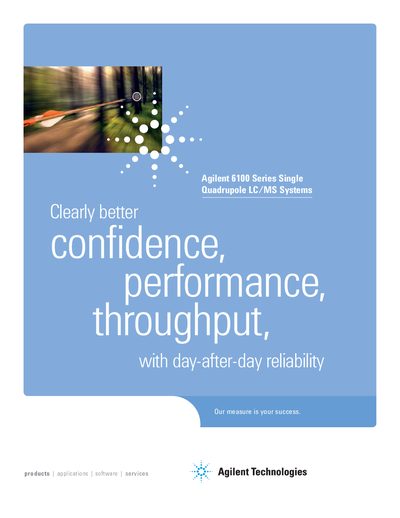 Agilent 6100 Series Single Quadrupole LC/MS Systems Product Leaflet - cover page