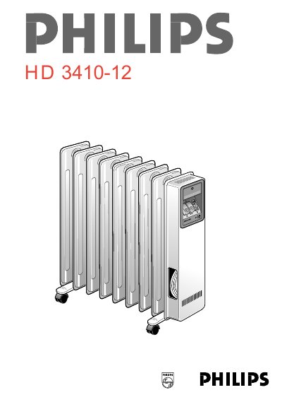 Philips HD3410-12 Heater User Manual - cover page