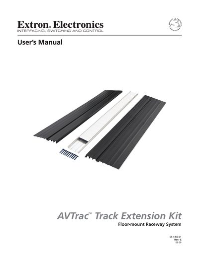 Extron AVTrac Track Extension Kit Floor‑mount Raceway System User Manual - cover page