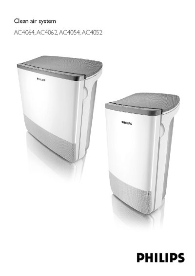 Philips AC4064/AC4062/AC4054/AC4052 Air Purifier User Manual