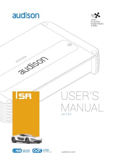 Audison SR1.500 SR4.300 SR4.500 SR5.600 User Manual - cover page