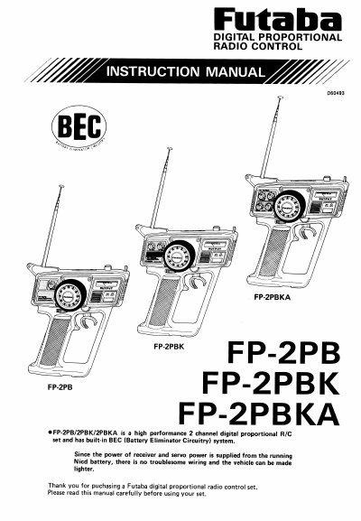 Futaba FP-2PB/FP-2PKB/FP-2PBKA Manual