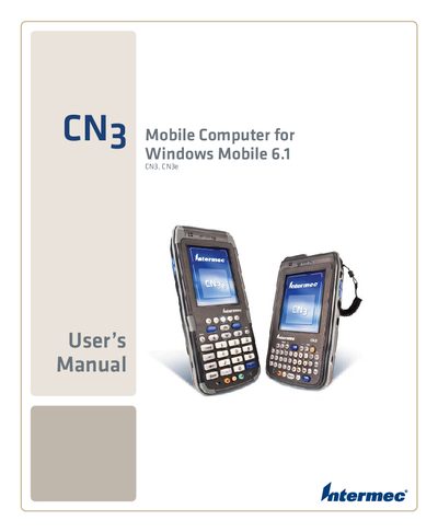 Intermec CN3 Mobile Computer User Manual for Windows Mobile 6.1