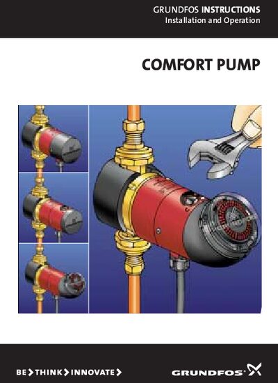 Grundfos Comfort Pump Installation and Operation Manual - cover page