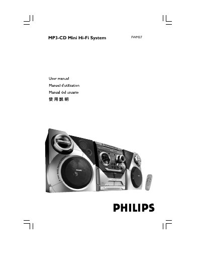 Philips FWM37 Mini Hi-Fi System User Manual - cover page