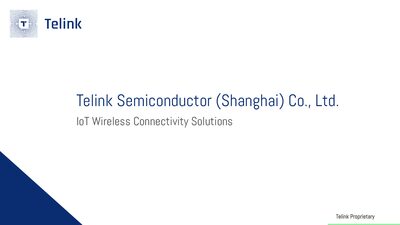 Telink TLSR8 8258, TLSR8 8278, TLSR9 9518 Zigbee Chip Series Product Leaflet - cover page