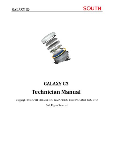 South Surveying Galaxy G3 Service Manual - cover page