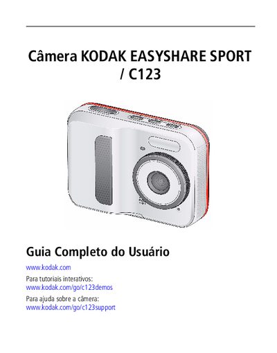 Kodak EasyShare Sport C123 Camera User Manual - cover page
