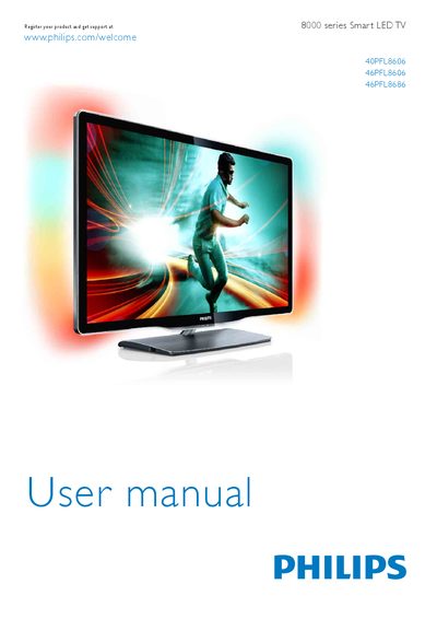 Philips 40PFL8606/46PFL8606/46PFL8686 User Manual - cover page