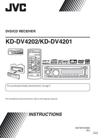 JVC KD-DV4202/KD-DV4201 DVD/CD Receiver User Manual - cover page
