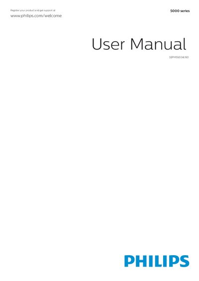 Philips Series TV User Manual - cover page
