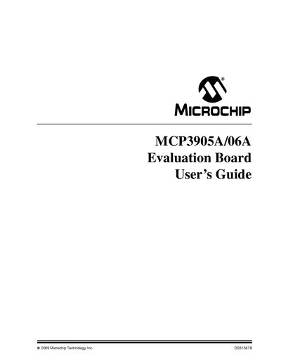 Microchip MCP3905A/06A Evaluation Board User Guide - cover page