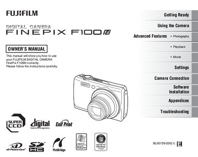 FUJIF100fd owner's manual - cover page