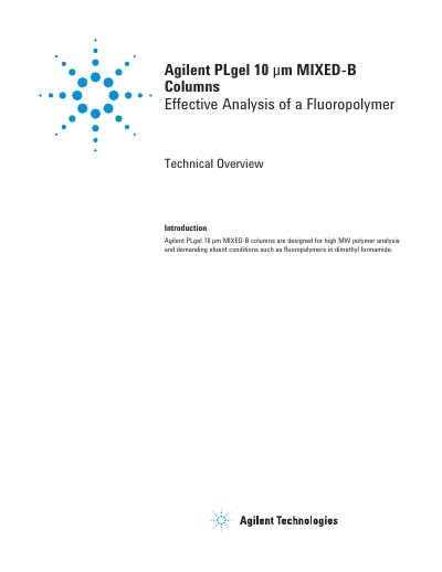 Agilent PLgel 10 um MIXED-B Columns Technical Overview