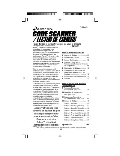 actron CP9001 Manual(1)(1) - cover page