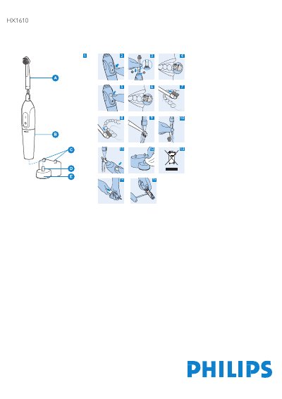 Philips HX1610 Electric Toothbrush User Manual - cover page