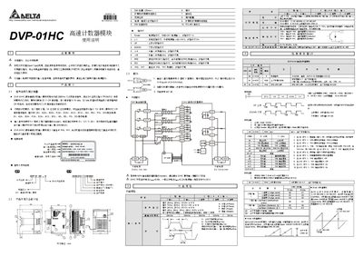 Delta DVP-01HC High-Speed Counter Module User Manual - cover page